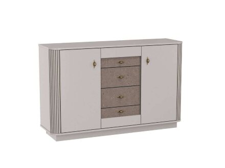Комод 2 двери, 4 ящика Фантазия, Кашемир патина 