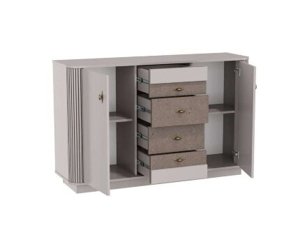 Комод 2 двери, 4 ящика Фантазия, Кашемир патина 