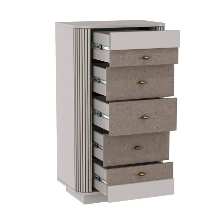 Комод 5 ящиков Фантазия, Кашемир патина 