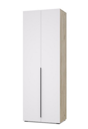 Шкаф 2-х дверный Х21 Харди, Дуб серый/Белый 